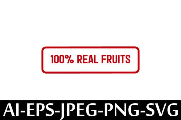 100 REAL FRUITS Rubber Stamp Design – A Versatile Graphic for Handmade Creations
