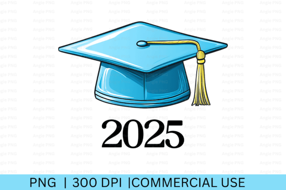 2025 Graduation Cap Clipart for Crafts and Graphics