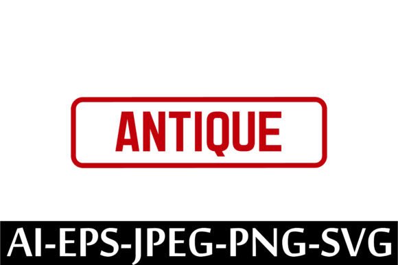 ANTIQUE Rubber Stamp Design Vector: A Vintage Graphic for Creative Projects