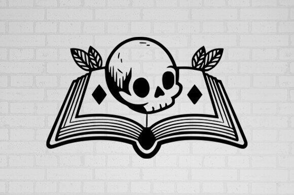 Book with Skull SVG: Graphics for Crafts