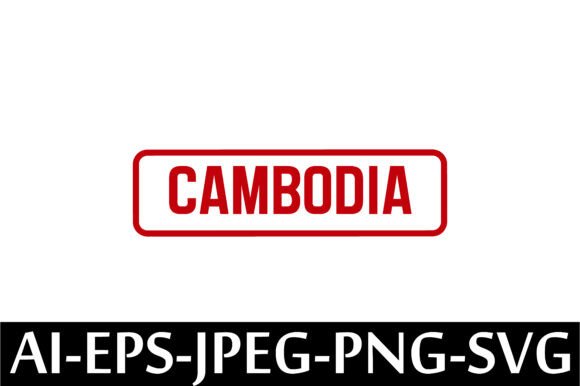 CAMBODIA Rubber Stamp Design Vector – A Polished Graphic for Modern Content Creators