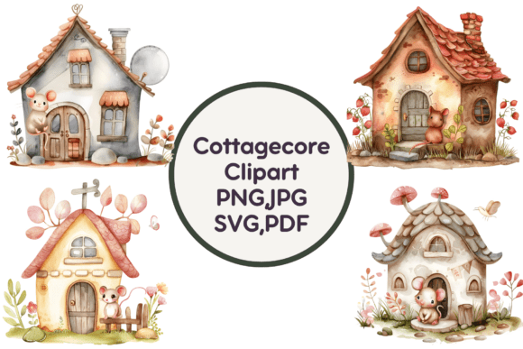 Cottagecore Clipart: A Versatile Graphic Design Asset for Content Creators