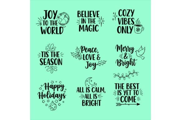 Free Christmas Holiday Season Quote – A Versatile Graphic Design Asset for Crafts and Graphics