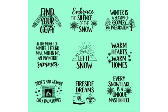 Freebie Winter Season Quotes Bundle Review for Real Projects