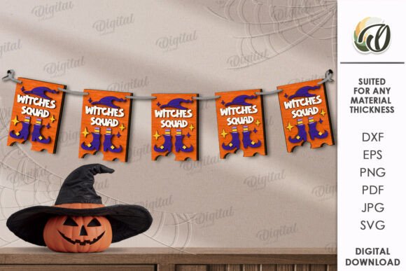 Halloween Flag Laser Cut: A Versatile Graphic Design Asset for Handmade Businesses