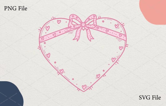 Hand-Drawn Valentine’s Ribbon Heart SVG for Crafts and Graphics