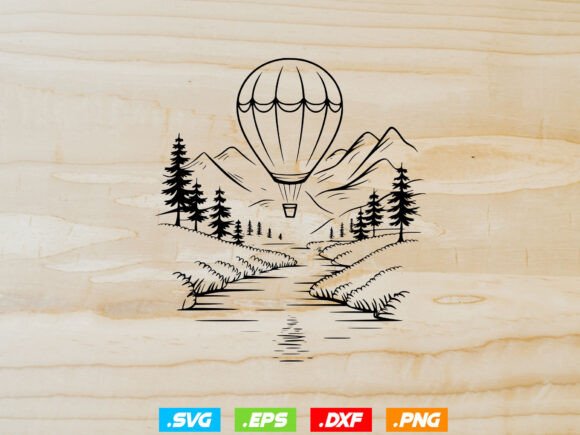 Hot Air Balloon Svg, Graphics & Crafts