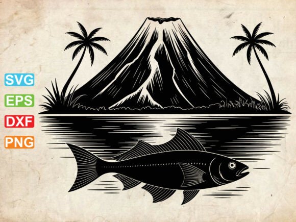 Island SVG, Beach Scenary Svg, Vacation Graphics