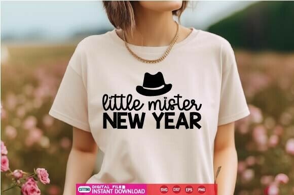 Little Mister New Year Svg: A Festive Graphic Design Asset for Crafts and Local Branding