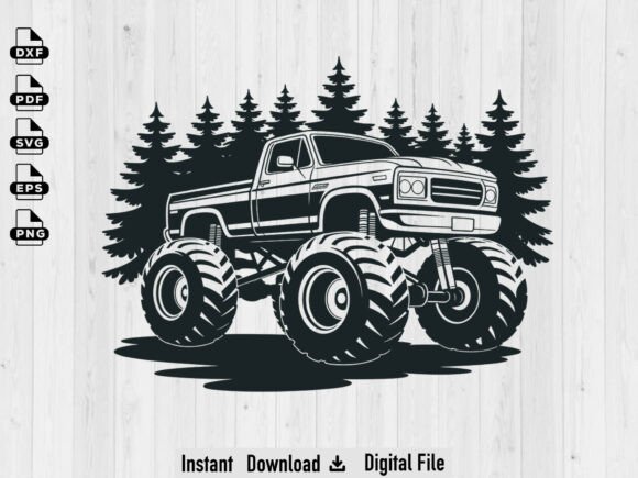 Monster Truck Breaking Wall SVG: A Bold Graphic Design Asset for Creative Projects