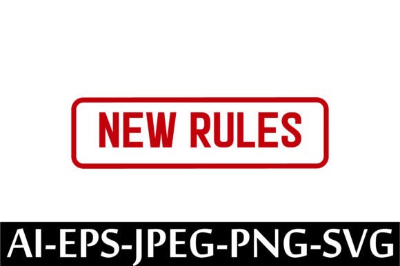 NEW RULES Rubber Stamp Design Vector: A Freebie with Editorial Flair