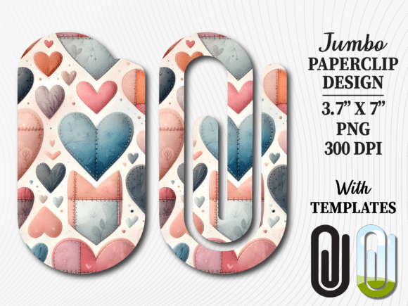 Pastel Denim Heart Jumbo Paperclip PNG Review for Real Projects
