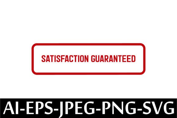 SATISFACTION GUARANTEED Rubber Stamp – A Design Asset for Creative Branding