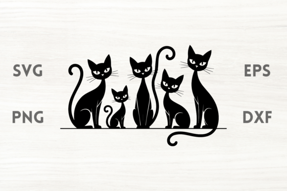 Spooky Cats SVG: A Festive Graphic Design Asset for Crafts & Halloween Merch