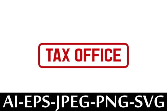 TAX OFFICE Rubber Stamp Design Vector for Local Business Branding