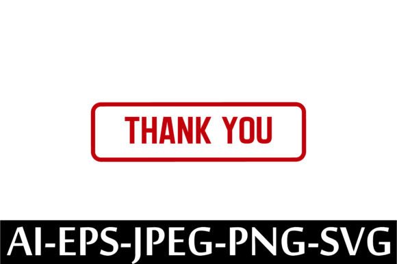THANK YOU Rubber Stamp Design Vector for Website & Editorial Graphics