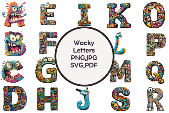 Wacky Letter Graphics: A Freebie That Can Boost Your Digital Product Line