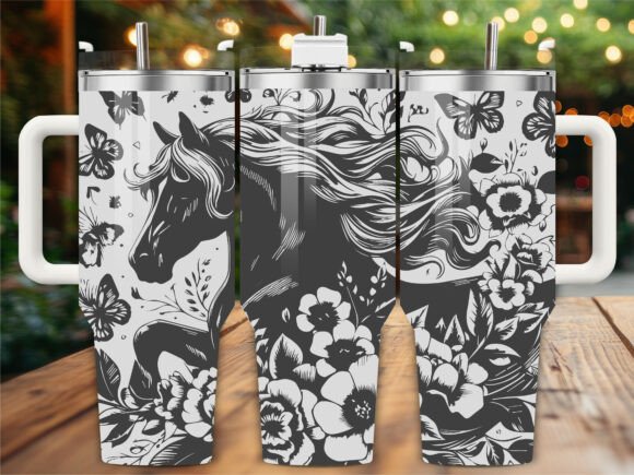 Wildflower Horse: A Versatile Graphic Design Asset for Crafts and Branding