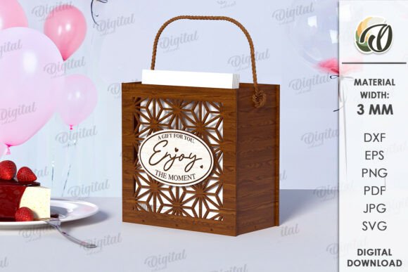Wooden Gift Bag SVG: A Versatile Graphic Design Asset for Content Creators