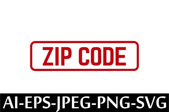 ZIP CODE Rubber Stamp Design Vector for Handmade Business Graphics and Freebies
